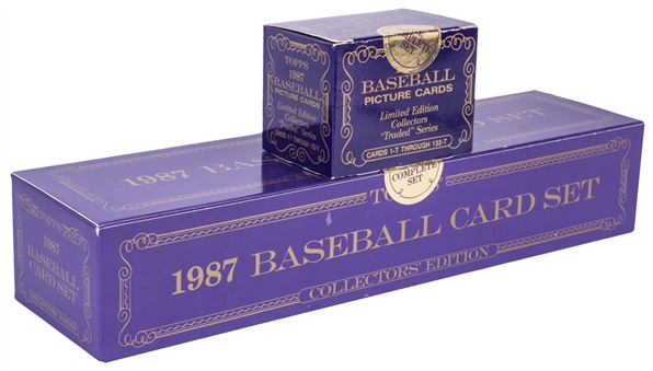 1987 Topps Tiffany Baseball Complete Set (792) with Complete Traded Set (132) - Factory Sealed